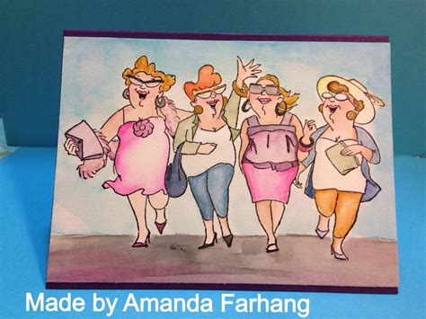 Made By Amanda Farhang Stamp By Art Impressions Uptown Girls Colored With Distress Markers