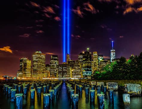 911 Tribute In Light 2015 Brooklyn Photograph By Nick Zelinsky