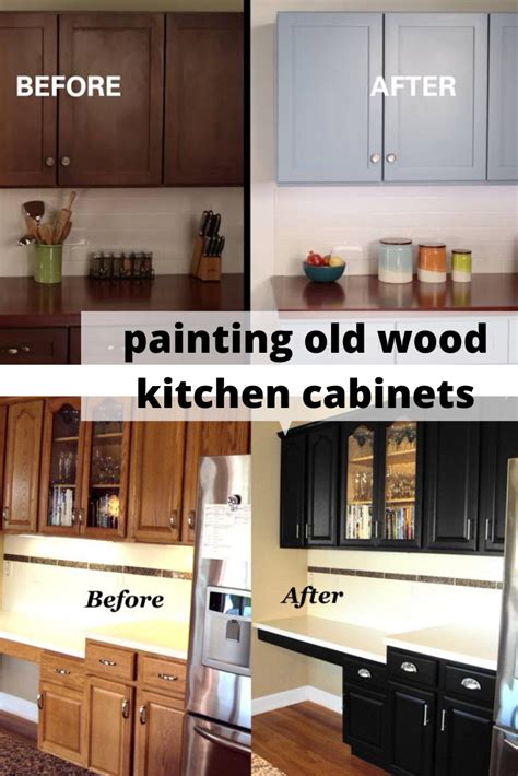 Consider restaining your cabinetry here the idea is to change and upgrade the oak cabinets and make it look new and fresh. painting old wood kitchen cabinets #kitchenwood # ...