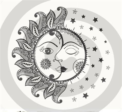 Sun Moon Zentangle Crafts Ideas Design Manualidades Zentangle