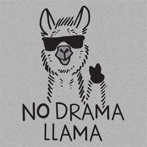 No Drama Llama T Shirt Snorgtees Llama Drama Funny Tshirts Drawings