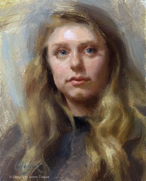 Kayla By Adam Clague • Oil On Panel Zorn Palette • 10x8 • Sold