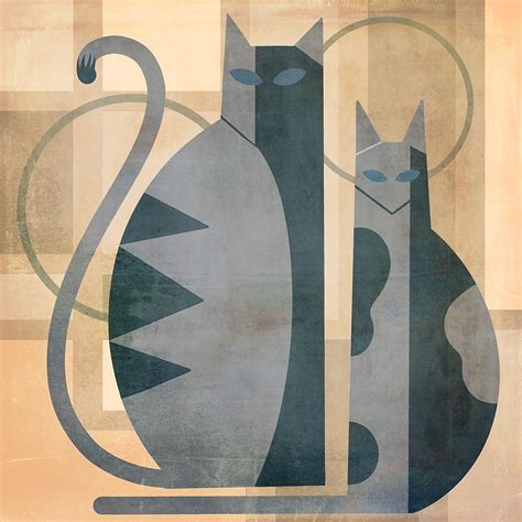 The Mysterious Minds Of Modern Cats Painting By Little Bunny Sunshine