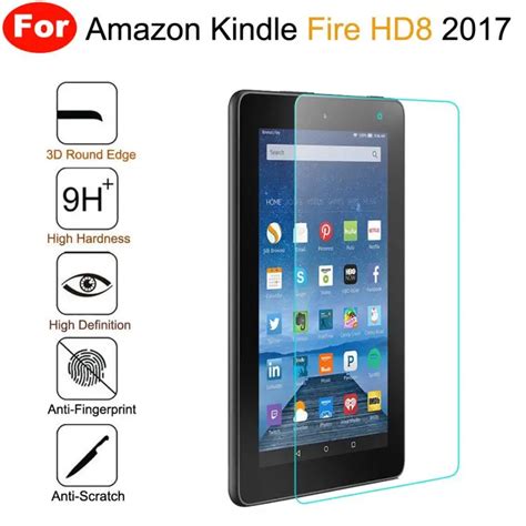 For Amazon Kindle Fire Hd8 2017 Tempered Glass Screen Protective Film Feb 2 In Phone Screen