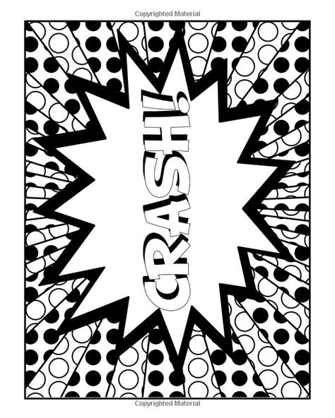 Pop Art Coloring Page For Adults