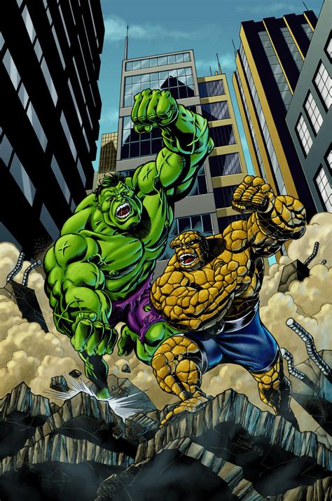 Hulk Vs Thing By Karza 76 On Deviantart