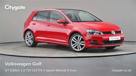 Volkswagen Golf Gt Edition 16 Tdi 110 Ps 5 Speed Manual 5 Door