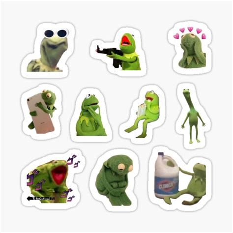 Kermit The Frog Sticker Pack Sticker Set Sticker For Sale By Liel442