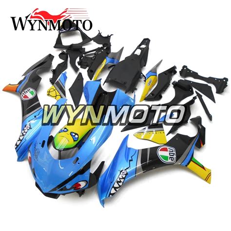 Complete Abs Plastic Injection Sky Blue Black Covers New Motorcycle