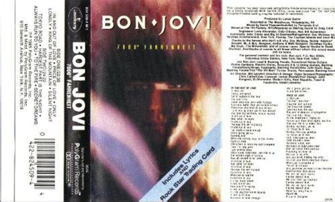 Bon Jovi 7800 Degrees Fahrenheit Cassette 1985