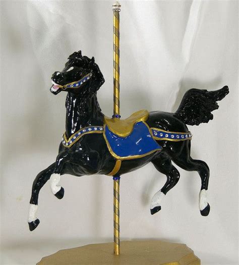 Black Carousel Horse Carousel Horse Centerpiece Carousel Etsy