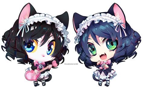 Safebooru 1girl Animal Ears Bell Bow Cat Ears Cat Tail Chibi Curly