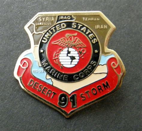 Us Marine Corps Marines Usmc Desert Storm 1991 Veteran Lapel Pin Badge