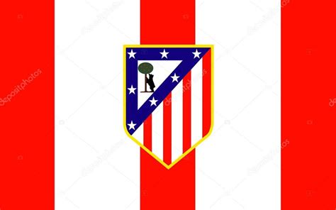 Fc barcelona, real madrid, valencia cf, sevilla fc, villareal cf een andere erg belangrijke sport in spanje is basketbal. Vlag voetbalclub Atletico Madrid, Spanje - Redactionele ...