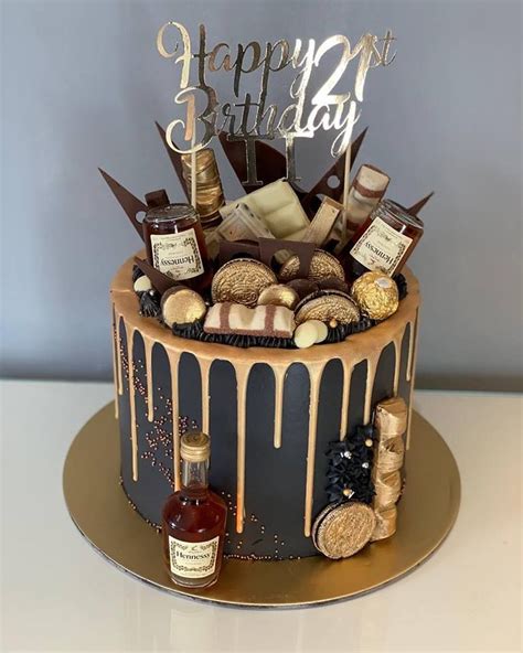 21st Birthday Drip Cake Tortas De Cumpleaños De Chocolate Tortas Para Hombres Pastel De