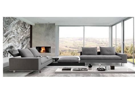 The italian furniture company maxalto offers solutions suitable for interiors that are. Italian Modular Sectional Sofa with Wooden Details and ...
