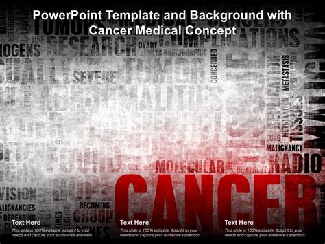 Powerpoint Template And Background With Cancer Medical Concept