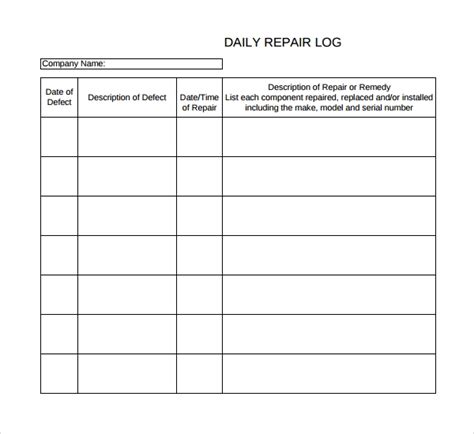 After this, we spent some time studying for the initial fish id quiz after dinner. FREE 9+ Sample Repair Log Templates in PDF | Excel