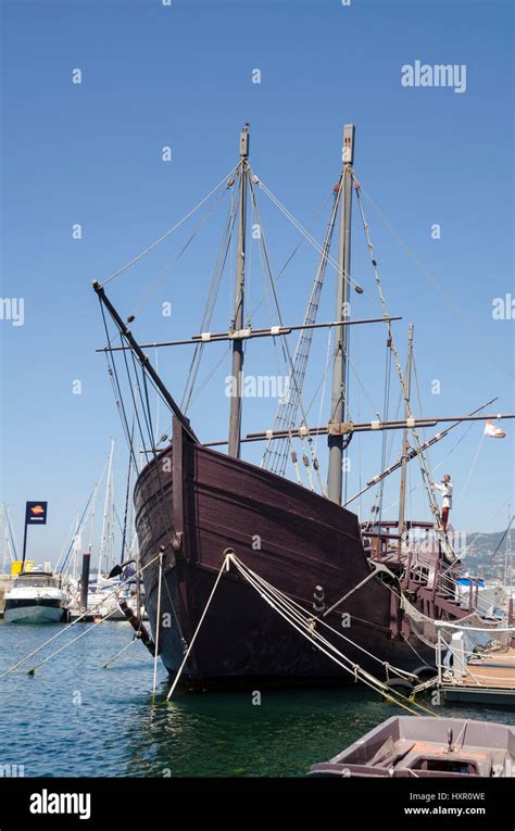 Replica Of Christopher Columbus Ship Pinta In Baiona Pontevedra