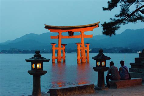 Night View Of Torii Gate Of Itsukushima Photograph By Keren Su