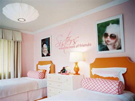My kids have been sharing a bedroom for quite some time and we've tried a few different shared bedroom ideas for brother and sister in the past three years. Sisters, Make the Best of Friends - Children Bedroom Vinyl ...