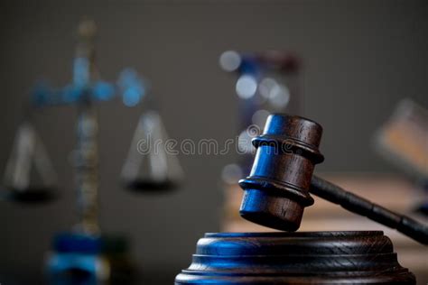 Scale Of Justice Wooden Judge S Gavel The Criminal Law Stock Image