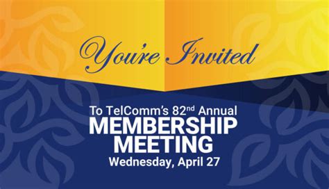 82nd Annual Membership Meeting Telcomm Cu Better Than Banking