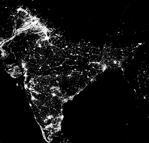 Mathematics Plus Satellite View Of India On Diwali