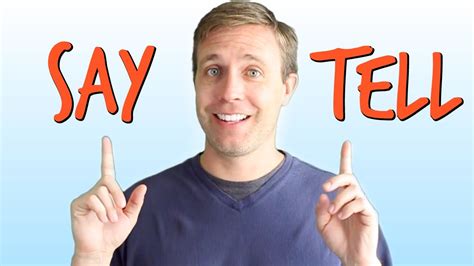 Say Vs Tell Confusing Words In English Youtube