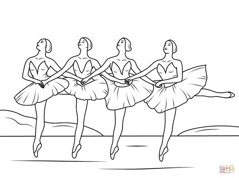 Swan Lake Ballet Coloring Page Free Printable Coloring Pages