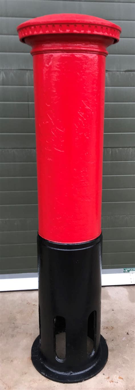 Reclaimed Original Cast Iron Red Gr Pillar Box