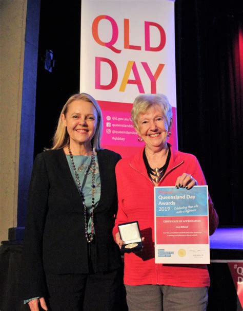 Sandy Bolton Mp Presents Ann Milland With Her 2019 Noosa Qld Day Award