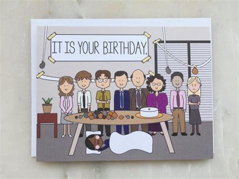 The Office Birthday Card The Office Tv Show Card Dunder Etsy The