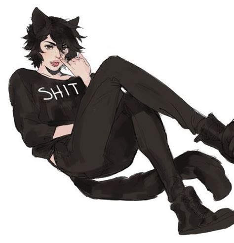 Anime Black Cat Boy