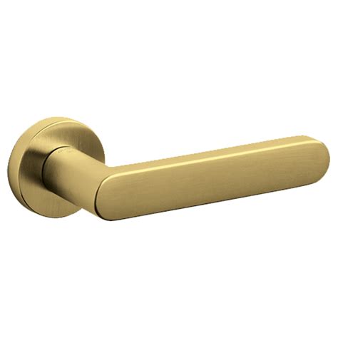Buy LINK Door Lever Handle - Brass Super gold Satin Finish Online in India | Benzoville