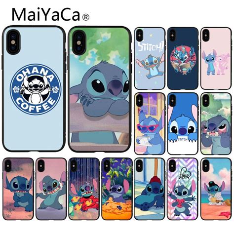 Maiyaca Cute Cartoon Lilo Stitch Printing Drawing Phone Case Cover