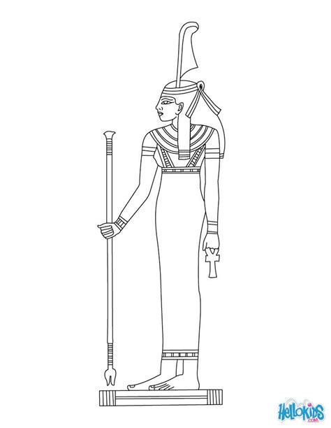 Ready for children to download, save, print and color. MA'AT egyptian godess coloring page | Ancient egypt for ...