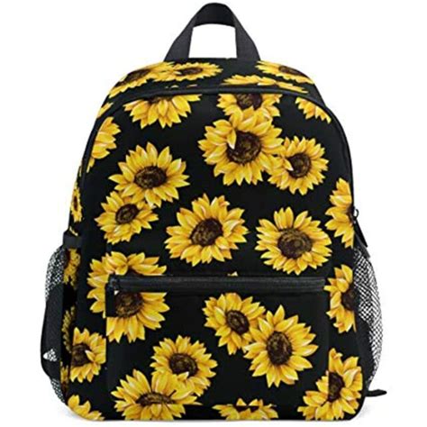 Sunflowers Backpacks Kids Girls Yellow Flowers Toddler Bookbag School