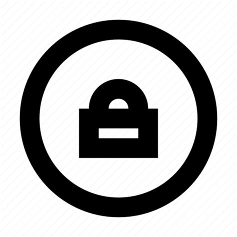 Circle Lock Protect Protection Secure Security Icon