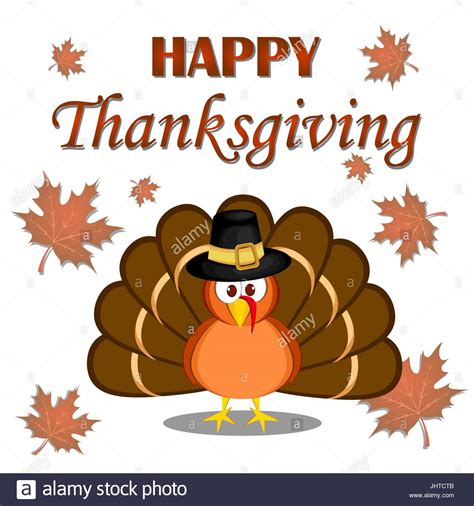 Beautiful Cartoon Turkey Bird Happy Thanksgiving