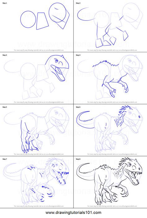 Jurassic World Indominus Rex Drawing At Explore