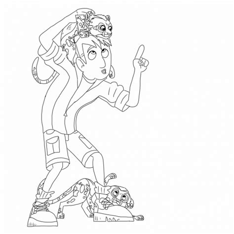 Wild Kratts Coloring Pages Zachbots Free Printable Coloring Pages