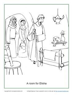 Old holy tells kids animated holy tales from the bible. A Room For Elisha Coloring Page | Bible activities, Bible ...