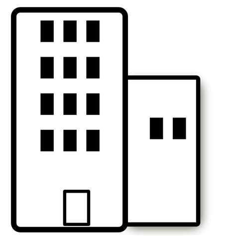 Office Building Black And White Clipart Clipart Kid Clipartix