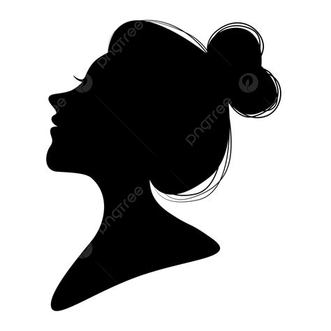 Silhouette Of Beautiful Profile Female Head Female Silhouette