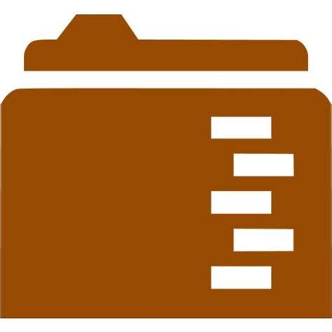 Brown Full Folder Icon Free Brown Folder Icons