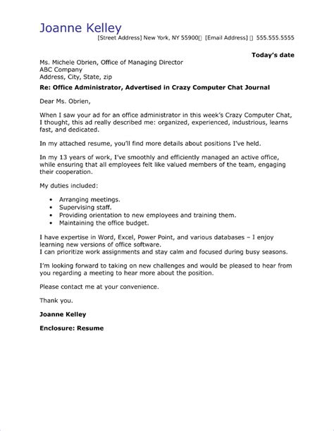 Sample Cover Letter For Office Administrator Heres How To Write A