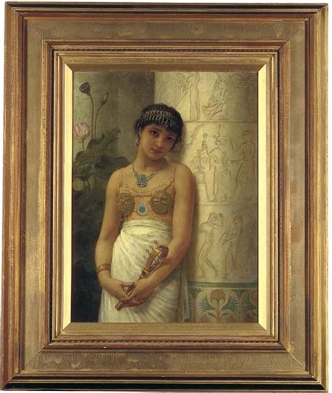 Edwin Long An Egyptian Girl With A Sistrum 1886 Mutualart