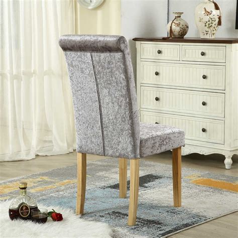 Get the best deal for crushed velvet chairs from the largest online selection at ebay.com. WestWood Crush Velvet Fabric Dining Chairs Scroll High ...