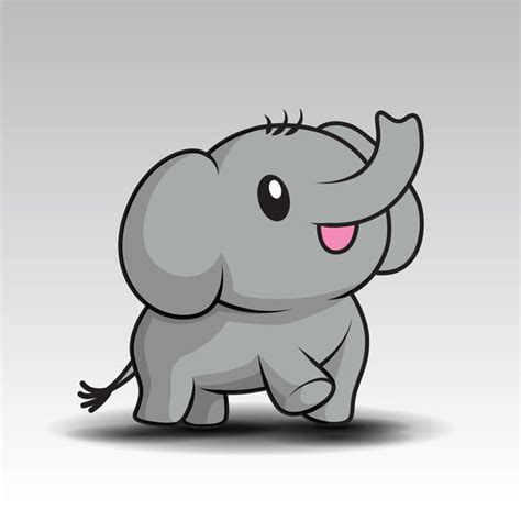 Cute Baby Elephant Cartoon, Elephant, Baby, Animals PNG ...